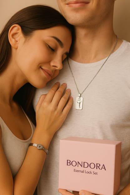 Pulsera de Pareja con Llave Y Cierre Especial